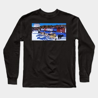 Iditarod Sled Dog Race Start in Alaska Long Sleeve T-Shirt